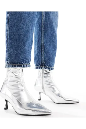 ASOS Wide Fit Ryder kitten heel sock boots in