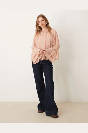 New Look New Look frill sleeve shell top in pale