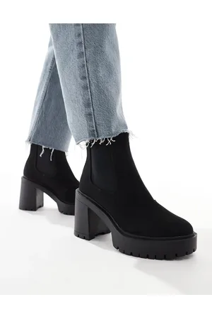 ASOS Elma heeled chunky chelsea boots in