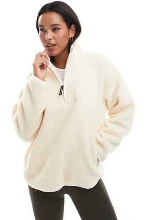 South Beach Borg quarter zip in cream