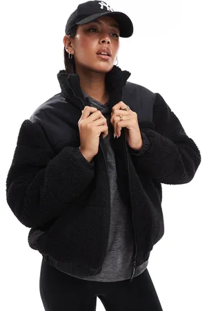 South Beach Borg zip up padded jacket in