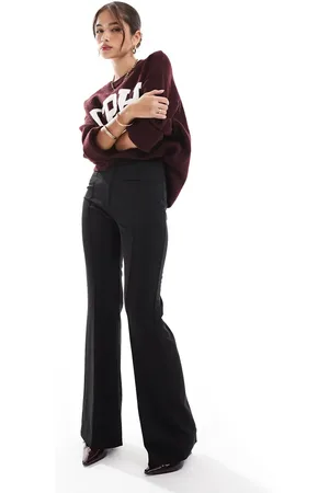 ASOS Tailored slinky skinny flare trousers in