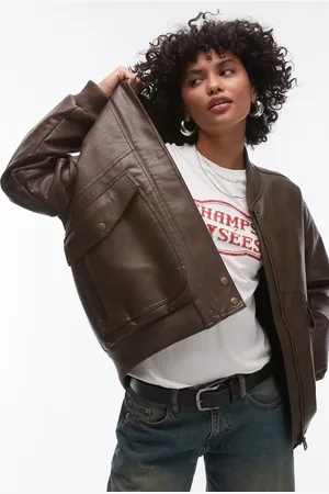 Topshop ladies leather jackets sales