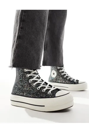 Converse Chuck Taylor All Star Hi Lift trainers in glitter