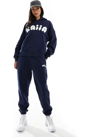 Kaiia Bubble logo cuffed leg joggers co-ord in