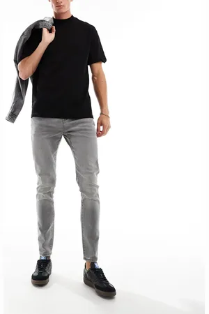 Only & Sons Slim tapered fit jeans in washed grey