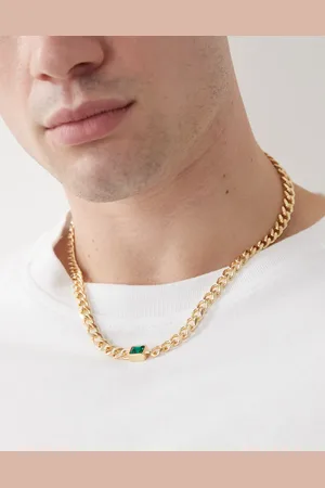 FADED FUTURE Statement chain with green crystal in