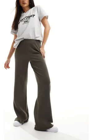 ASOS Wide leg heavyweight rib trouser in