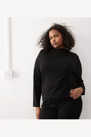 Noisy May High neck glitter top co-ord in