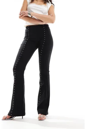 Bershka Bengaline flared trousers in