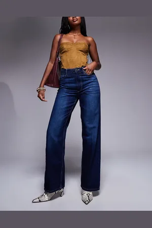 River Island Relaxed straight leg jean in darkwash
