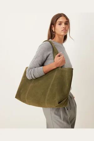 ASOS Suede boxy tote bag in