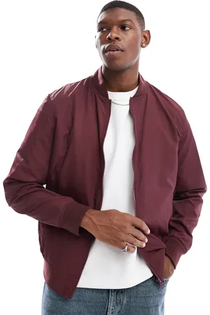 ASOS Lightweight bomber jacket in burgundy