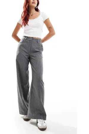 ASOS Relaxed dad trousers with 5 pocket detail in stripe