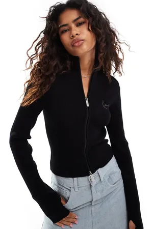 Karl Kani Signature two zip cardigan jacket in