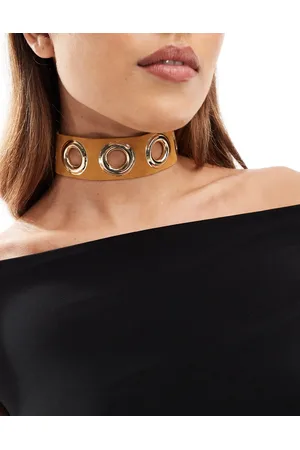 ASOS Choker with faux suede and eyelet design