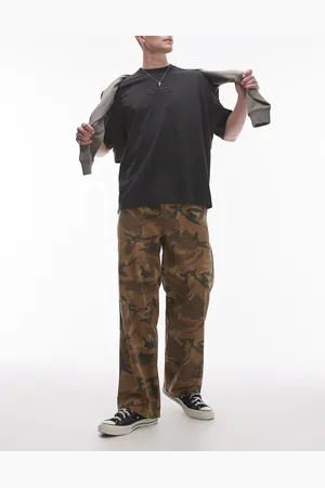 AllSaints Gasper relaxed straight trousers in camo