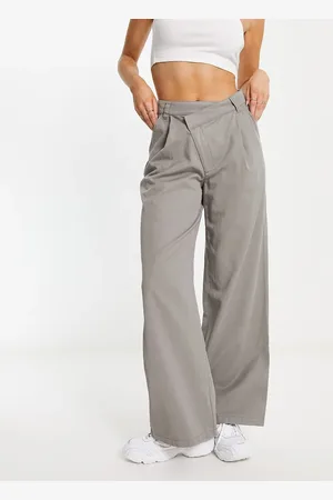 ASOS Dad trousers with asymmetric waist in