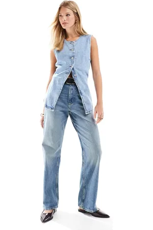 ASOS Comfort stretch straight leg jean in mid