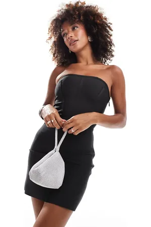 ASOS Bandage seam detail mini bandeau dress in