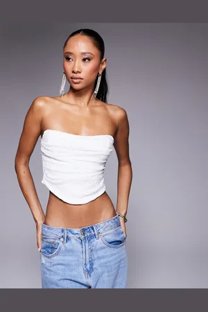 ASOS Lace draped corset top in