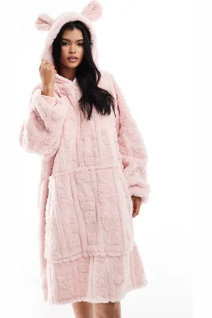 Loungeable Teddy cut sherpa snuggle hoodie in