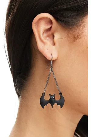 ASOS Drop earrings with bat design in