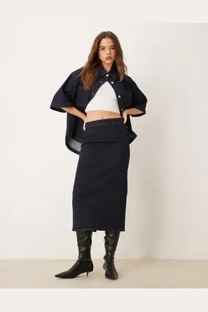 ASOS Denim pencil skirt in indigo