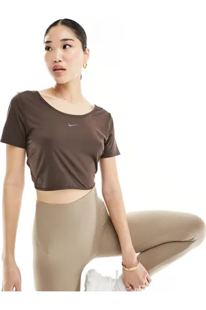 Nike Nike One Training Dri-FIT slim twist back crop t-shirt in baroque