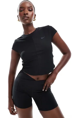 Nike Nike One Training wrapped ribbed t-shirt in