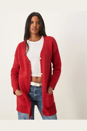 Miss Selfridge Longline oversized cardigan dress in