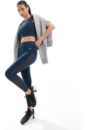 Nike Nike Pro Training mid-rise 7/8 mesh leggings in