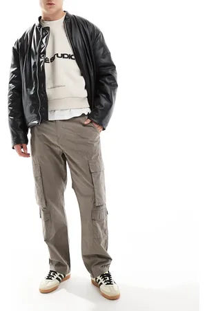 Brave Soul Loose fit multi pocket cargo trousers in taupe