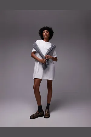 Topshop Oversized premium tee mini dress in