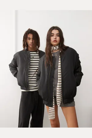 Reclaimed Unisex oversized bomber jacket in