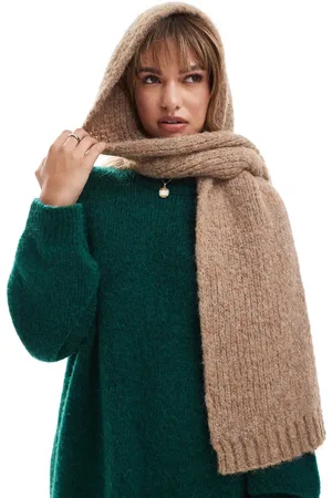 ASOS Knit scarf in wool mix in camel