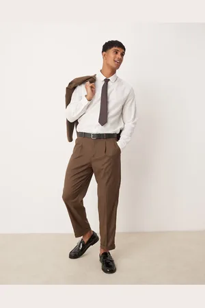 MANGO Regular fit mid waist trouser co-ord in