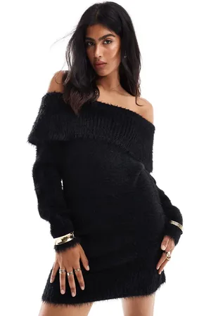 Cotton On Cotton On off shoulder fluffy mini dress in