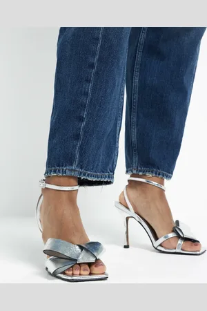 River Island Heeled sandal with bow detail in