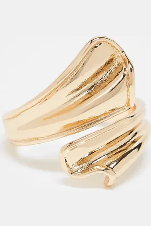 ASOS Ring with flutter wrap around detail in tone
