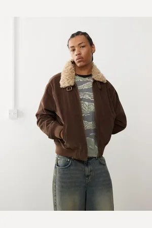 Reclaimed Cord aviator bomber jacket