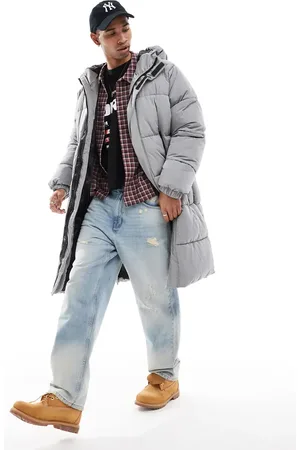 Bershka Longline puffer coat in