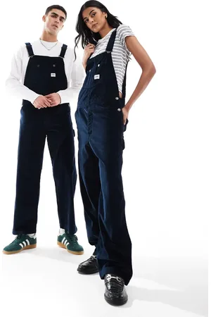 Lee Unisex workwear relaxed fit cord dungarees in