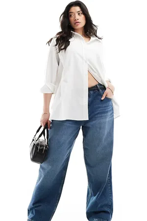 ASOS ASOS DESIGN Curve baggy jeans in mid