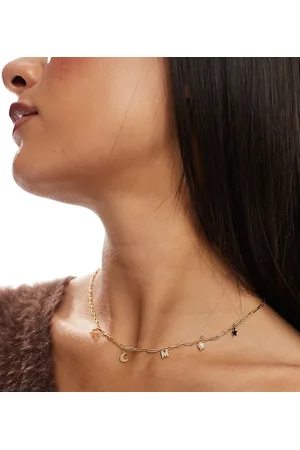Accessorize Z plated celestial M inital charm necklace in