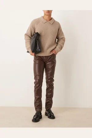 ASOS Skinny faux leather trousers in