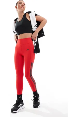 adidas Adidas Training optime 3-stripes full-length leggings in