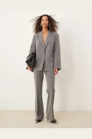 Gina Tricot Co-ord tailored flared trousers in melange