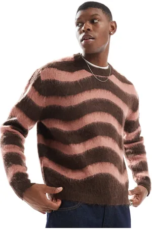 Bershka Soft knitted stripe jumper in
