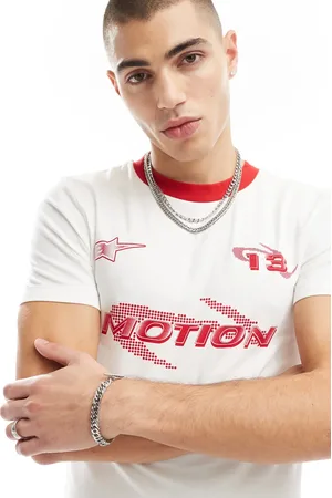 ASOS Muscle fit ringer t-shirt with sports front print in